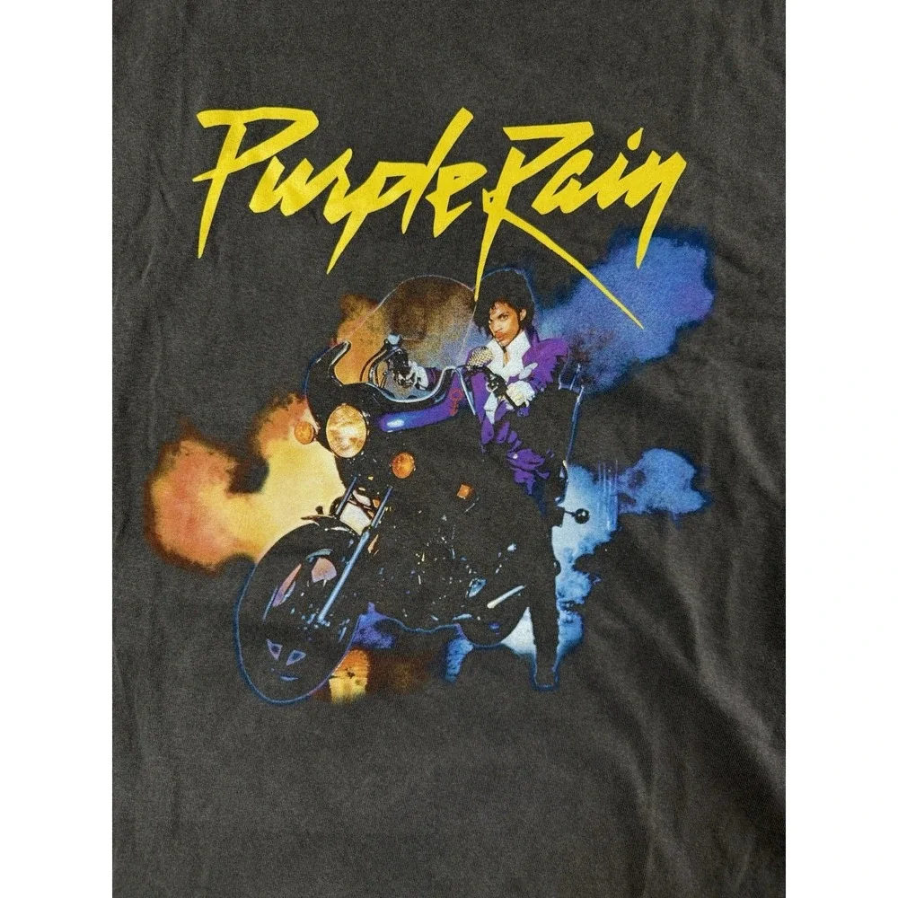 Prince Purple Rain Official Licensed T Shirt Mens XL Black Graphic Band Tee